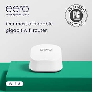 eero 6+ Wi-Fi 6ルーター Amazon eero 6+ dual-band mesh Wi-Fi 6 router, with built-in